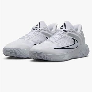 White Sneakers with Black Swoosh